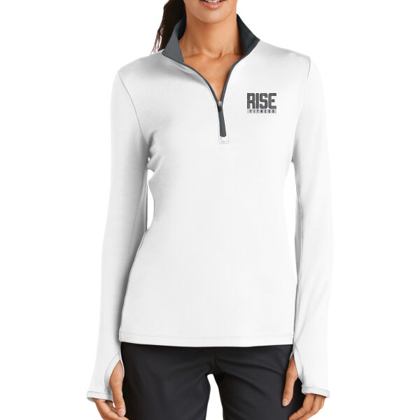 Ladies Dri FIT Stretch 1/2 Zip Cover Up  Thumbnail