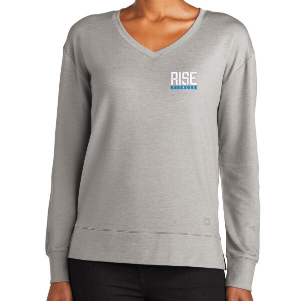 OGIO® Ladies Luuma Flex Long Sleeve V-Neck Thumbnail